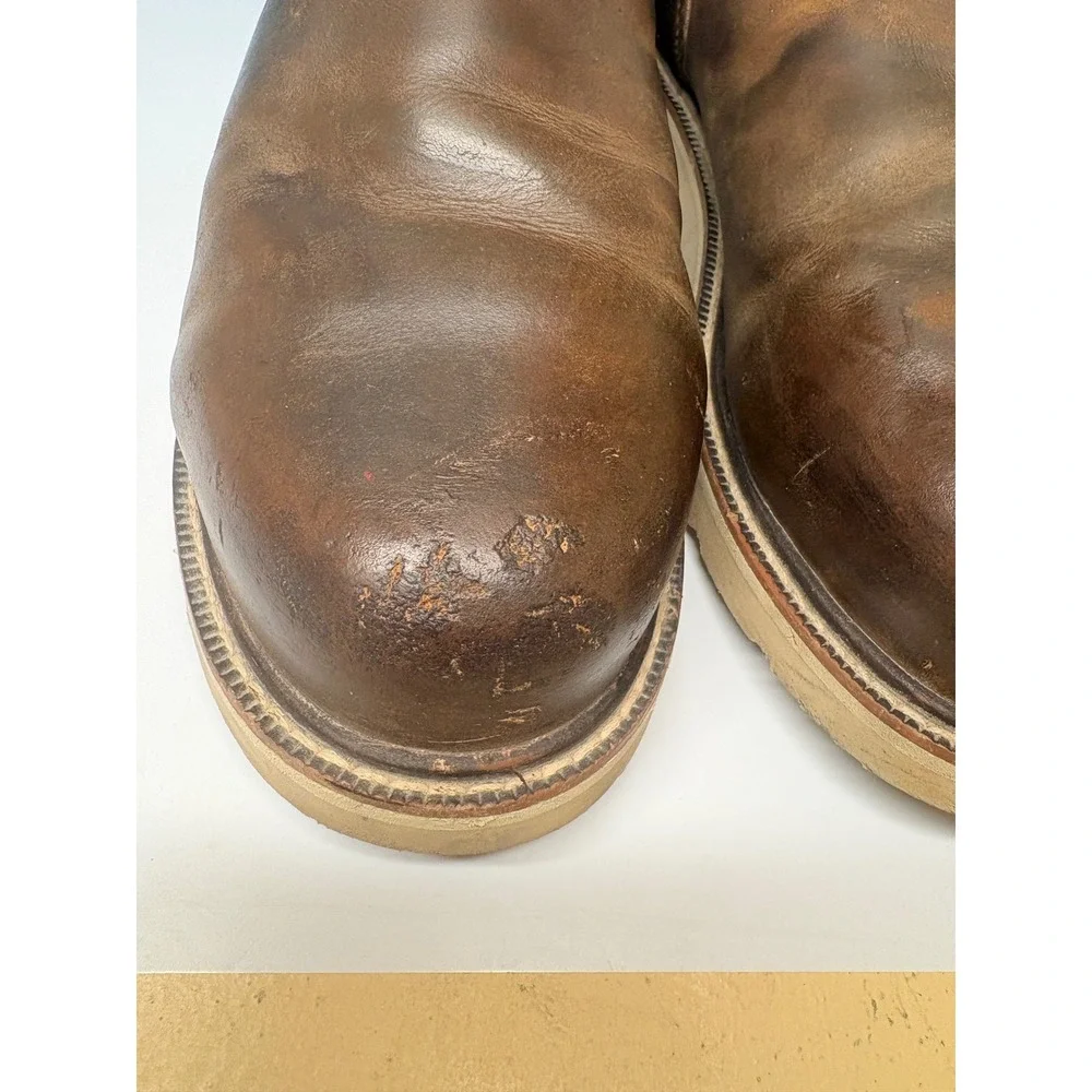 Ariat Mens 11EE Brown Leather Composite Toe Wedge Sole Work Boots